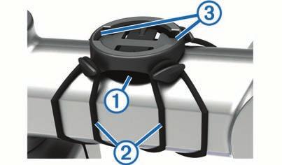 2 Instale o dispositivo utilizando o suporte padrão (Instalar o suporte padrão, página 1) ou o suporte frontal (Instalar o suporte de montagem frontal, página 1).