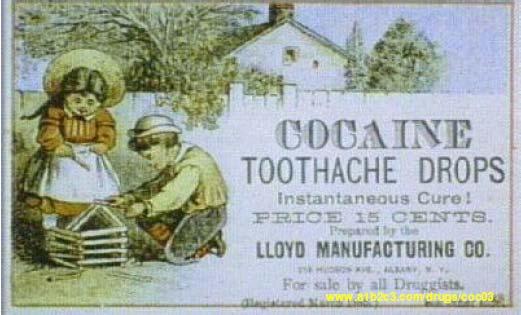 dependência química, a cocaína foi aos poucos sendo substituída por outros anestésicos mais apropriados. 44 Figura 4.2 Anúncio sobre analgésico para dores de dente, 1885.
