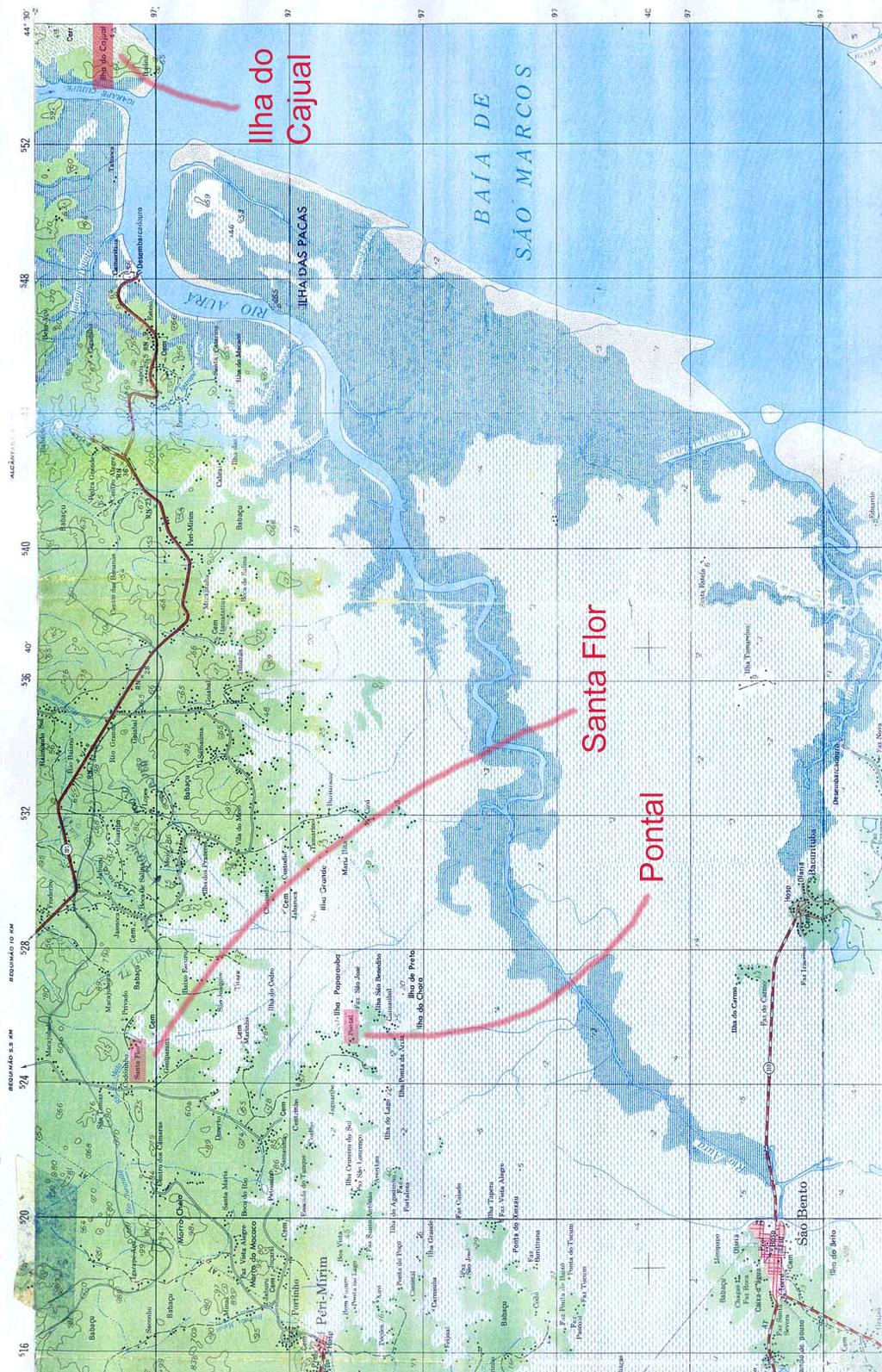 34 Fig. 9 - Parte da quadrícula São João Batista do Estado do Maranhão.