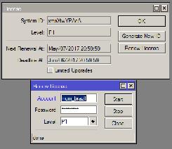 LICENCIAMENTO [admin@mikrotik] > /system license