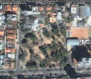 Figura 4 Vista aérea da praça Presidente Garrastazu Médici, localizada no bairro