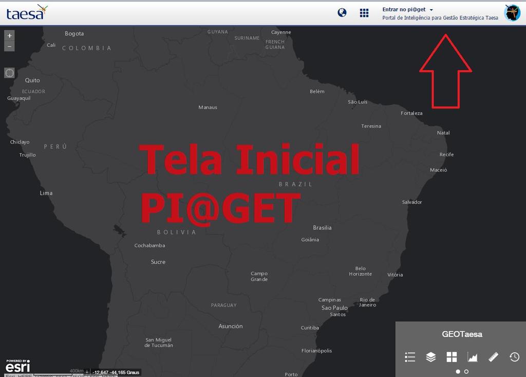 3 de 14 Introdução Como acessar o sistema Através do link (taesa.com.br/piaget ) você tem acesso ao portal Pi@get onde estão todos os sistemas desenvolvidos para atender as demandas Taesa.