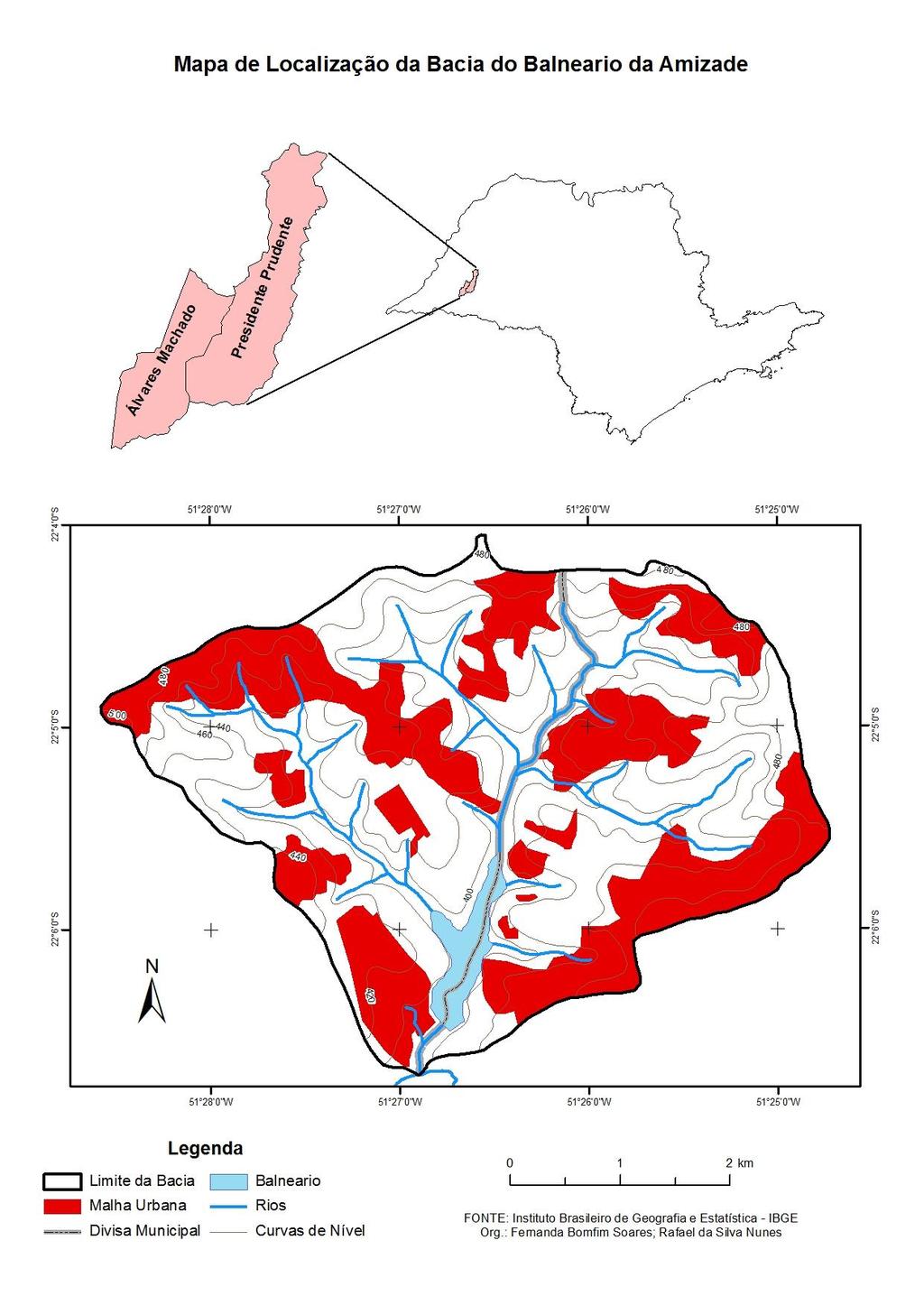 Figura 1. Mapa de localização da Bacia do Balneário da Amizade.