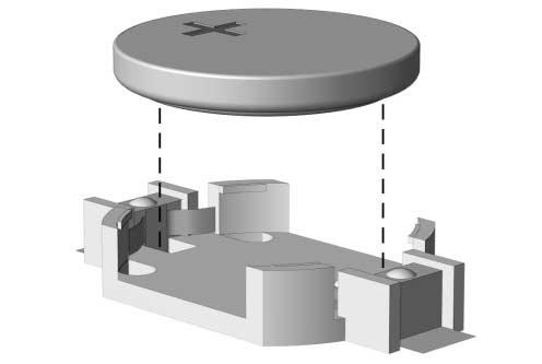 Substituir a bateria Ä CUIDADO: A electricidade estática pode danificar os componentes electrónicos do computador ou do equipamento opcional.