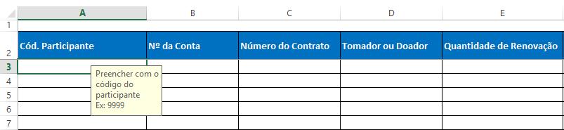 Instruções de preenchimento Passo 1: