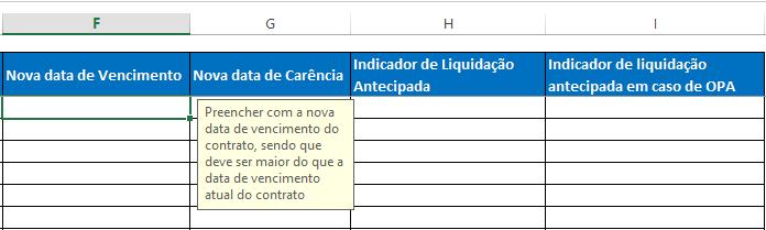 F a nova data de vencimento do contrato, sendo que deve