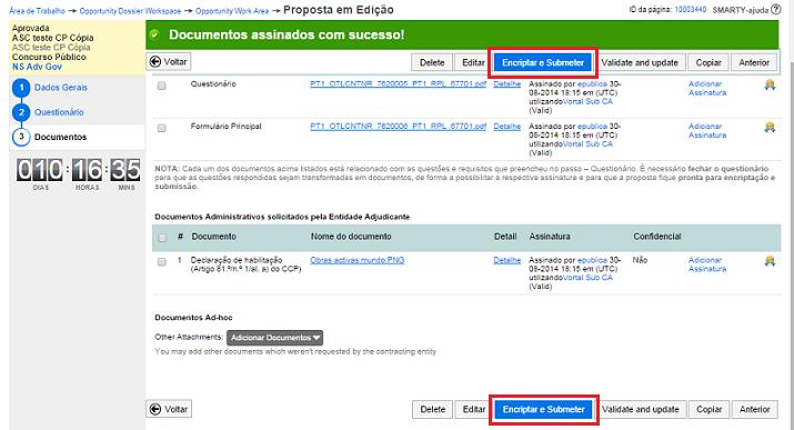 Gestão de Oportunidades Criar e Submeter Propostas Submeter Propostas Passos: 1.