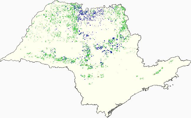 Em 2004 a área de Cerrado era inferior a 2% em cerca de 8.500 fragmentos.