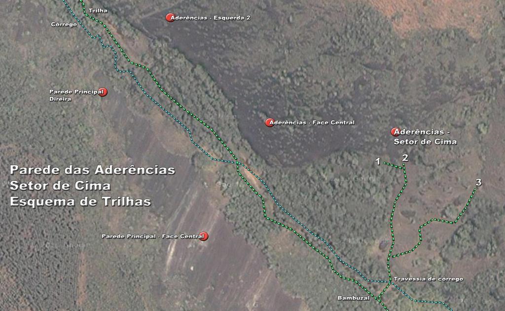 1 Base da via Buena Vista ; 2 Base das vias São Lourenço e