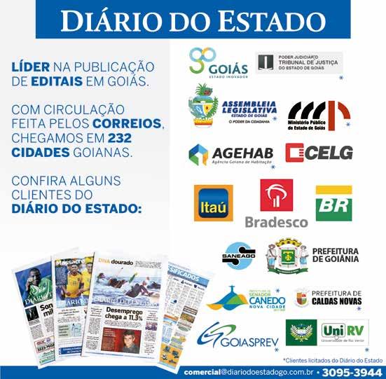 2 classificados Goiás, Tocantins e DF, 29 de outubro de 2017 DIÁRIO DO ESTADO PQ.