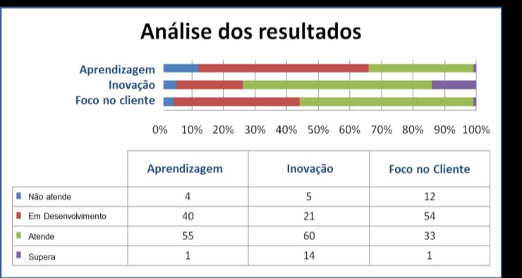 Distribuição das Avaliações Referência Levantamento realizado em 010 referente aos resultados obtidos em processos de avaliação de desempenho