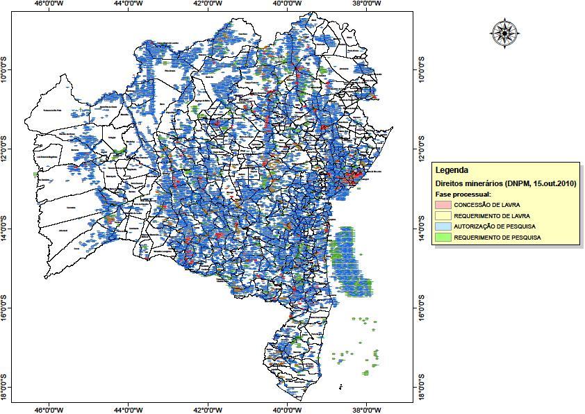 Mapa das concessões de