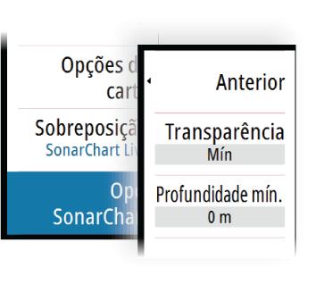 Informação rápida São apresentados símbolos de aviso nas pernadas da rota para identificar os itens potencialmente perigosos (por exemplo, "Águas rasas").