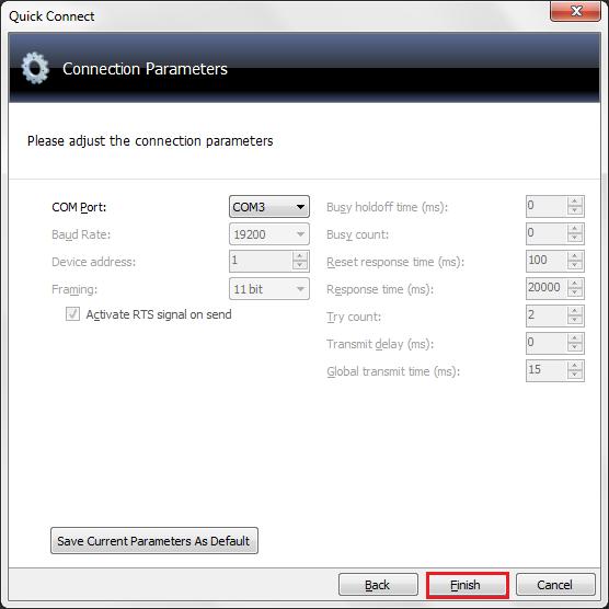 Escolha a maneira de comunicar: por porta serial (traseira ou frontal), por ethernet ou ainda via modem.