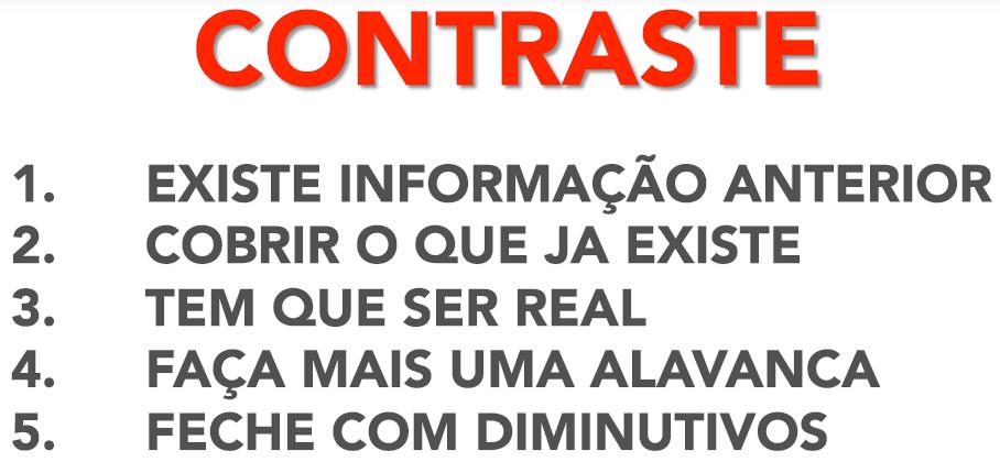 CONTRASTE 1. EXISTE INFORMAÇÃO ANTERIOR 2. COBRIR O QUE JÁ EXISTE 3.