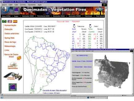 5.4.2 Estático X SVG O primeiro estudo de caso é o mapa de focos de calor disponibilizado pelo CPTEC/DSA (INPE/CPTEC, 1997). Tem como característica a apresentação estática (.