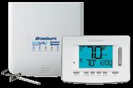 Condicionamento de ar Termostatos Smart Wi-Fi O Kit de termostato sem fio Braeburn BlueLink de 7 dias, 5-2 dias ou não programável inclui termostato, módulo de controle e sensor plenum para sistemas