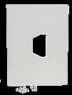 placas de gesso para cobrir marcas deixadas de um antigo termostato, eliminando a necessidade de repintura ou aplicação de um novo papel de parede.