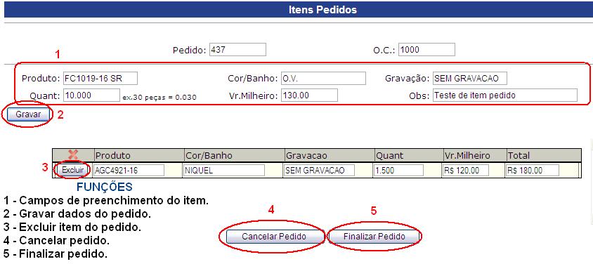 9 LOCAL: Cadastros/pedidos Tela 3.