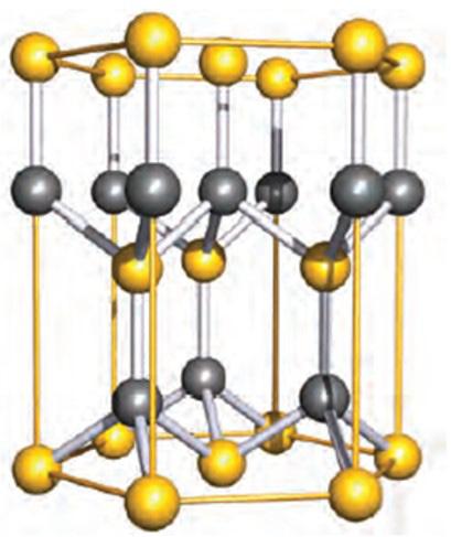 Química Inorgânica I Figura 9: Representação da cela unitária em wurzita do ZnS (Zn 2+ : cinza; S 2- : amarelo).