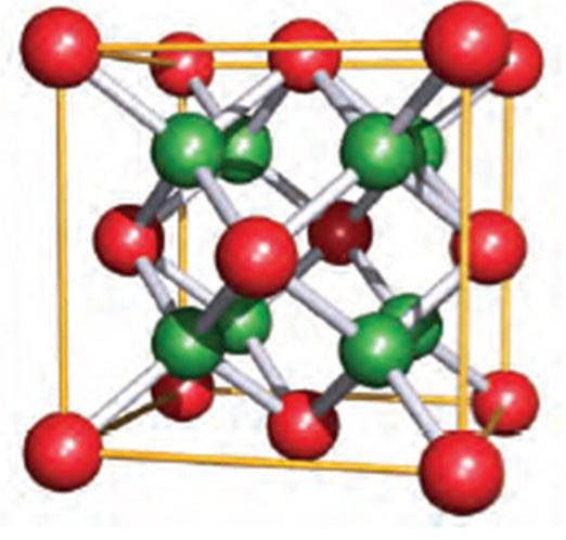 Na estrutura do CaF 2 cada íon fluoreto está rodeado por 4 cátions Ca 2+ distribuídos tetraedricamente, enquanto cada cátion está rodeado por 8 íons F - situados nos vértices de um cubo.