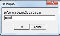 5.2.2 Caso escolher criar uma nova carga de o