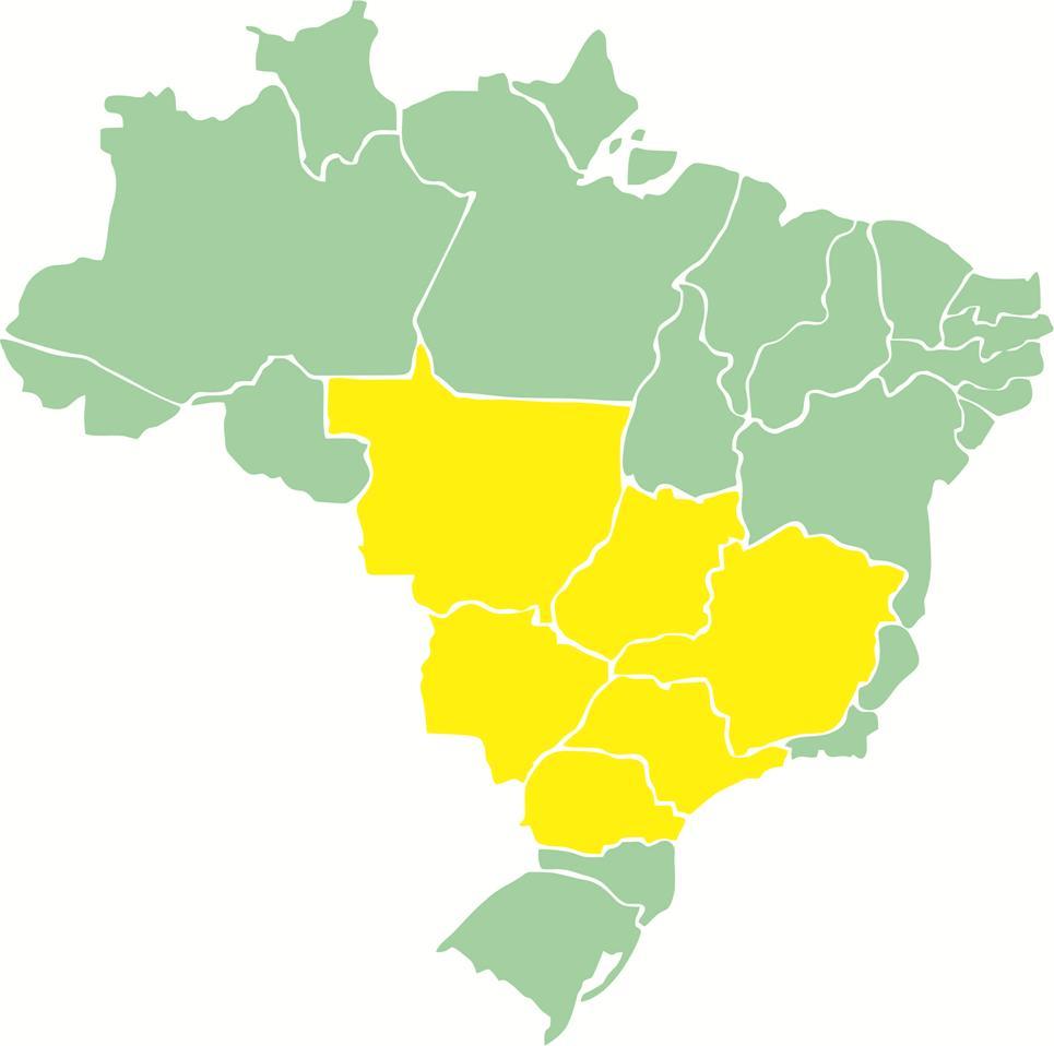 Freqüência Relativa das Deficiências de Enxofre no Brasil Roraima Amapá Acre Amazonas Rondônia Mato Grosso Pará Tocantins Maranhão Piauí Bahia Ceará Rio Grande do Norte Paraíba Pernambuco Alagoas