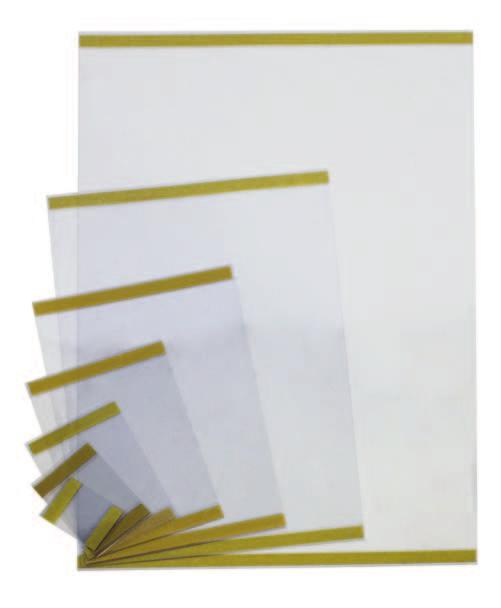 Showcard Pocket Adhesive or Magnetic Showcard Grafiktasche mit Magnet- oder Klebeband an Ober- und Unterseite.