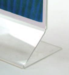 Menu card holder with shape of Z.