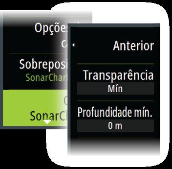 Informação rápida São apresentados símbolos de aviso nas pernadas da rota para identificar os itens potencialmente perigosos (por exemplo, "Águas rasas").