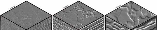 63 4.4 ANÁLISE QUÍMICA As Figura 23 traz representações tridimensionais da microestrutura do aço inoxidável duplex UNS S 32205 como recebido a partir de micrografias obtidas por MEV nos laboratórios