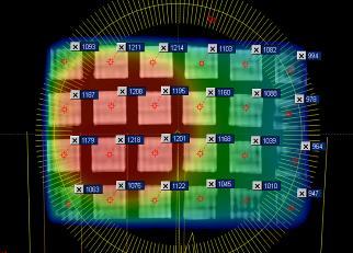 No Sistema de Planejamento Eclipse foi realizada a análise quantitativa pela medida puntual da intensidade do sinal conforme a imagem de MRI na (FIG.