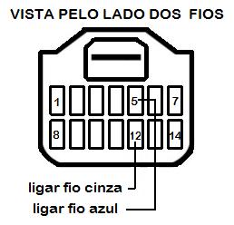 Para se ter acesso e este conector é preciso desmontar a capa de proteção que está