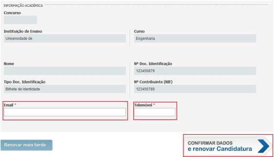 gravar todos os separadores do formulário de candidatura e, seguidamente submeter a