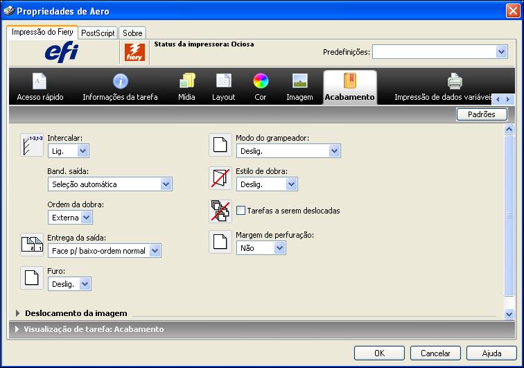 IMPRESSÃO DO WINDOWS PARA O FIERY CONTROLLER 93 13 Depois de editar as configurações para especialistas, clique em OK.