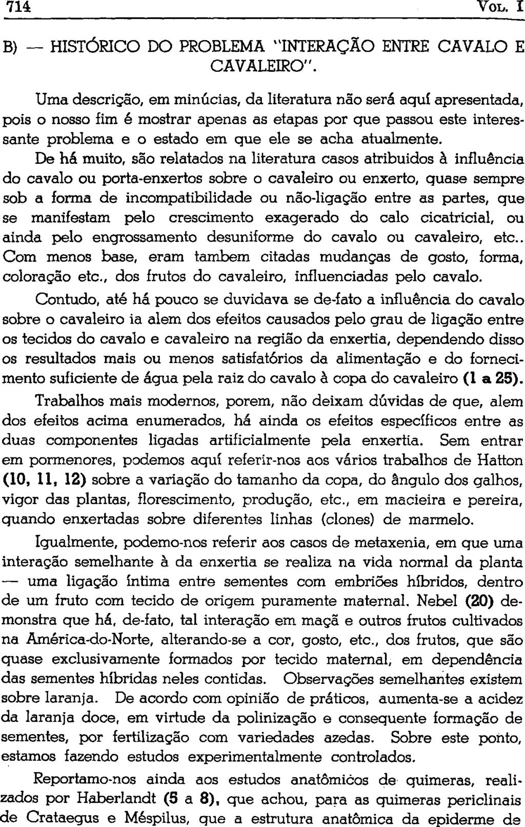 B) HISTÓRICO DO PROBLEMA "INTERAÇÃO ENTRE CAVALO E CAVALEIRO".