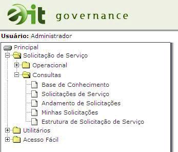 8.2. Consultas 8.2.1. Base de Conhecimento A função Base de Conhecimento permitirá ao usuário pesquisar e visualizar as solicitações de serviço já fechadas e suas respectivas soluções.