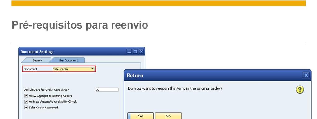 Para oferecer aos usuários a opção de reenvio, a configuração deve ser feita com antecedência.