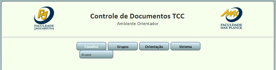 Para aceitar o convite de orientação, o professor deve entrar no sistema WebTCC (http://webserver.faj.br/webtcc.net/default.