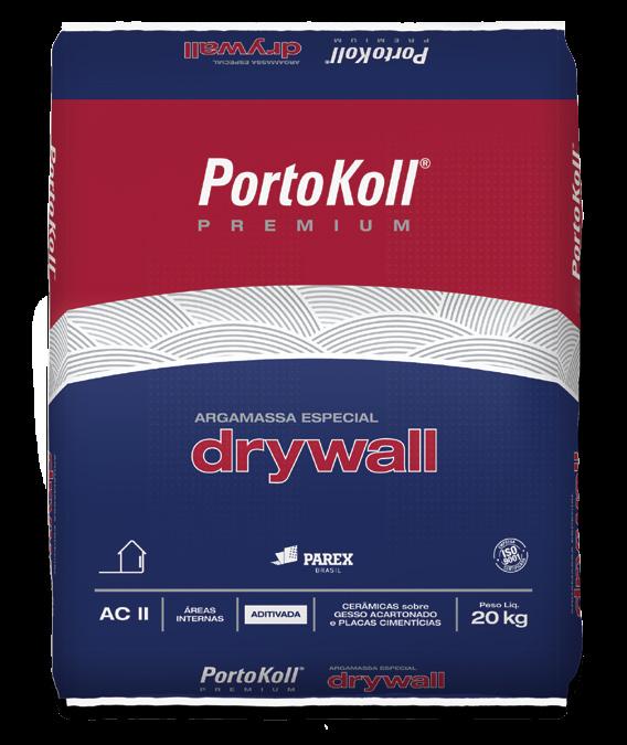 AGAMASSA ESPECIAL DYWALL COMPOSIÇÃO / INDICAÇÃO / DESCIÇÃO DO PODUTO A Argamassa Especial DryWall é formulada à base de cimento Portland, areia beneficiada isenta de sais e com granulometria