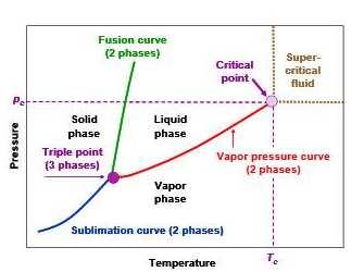 CAPÍTULO 5 BALANÇOS DE MASSA A PROCESSOS ENVOLVENDO EQUILÍBRIO LÍQUIDO-VAPOR DIAGRAMA DE FASES Condições de pressão e temperatura para as quais podem ocorrer mudança de fases Gas NOTA: Os fluídos