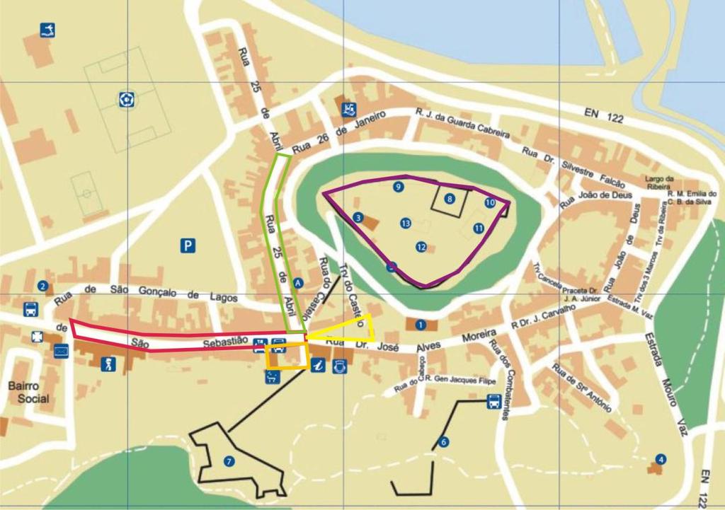 ANEXO II (Mapa de Castro Marim - dos locais onde decorre a feira e o mercado medieval) Rua de São Sebastião Rua 25