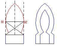 Arco Gótico é um arco ogival constituído pela concordância de quatro arcos de circunferência,