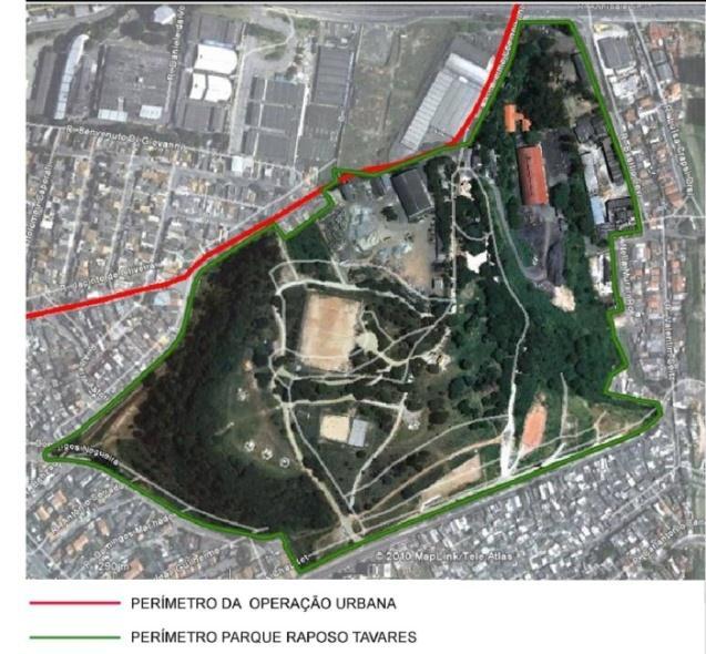 f) Recuperação Paisagística do Parque Raposo Tavares (190.000m²). Figura 15 - Recuperação Paisagística do Parque Raposo Tavares Fonte: Prefeitura de São Paulo.