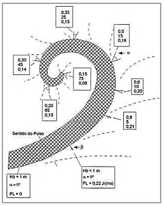 34 vezes, os Pontais partem da tendência da costa e alinham-se próximo ao ângulo da direção predominante de onda (Komar, 1976).