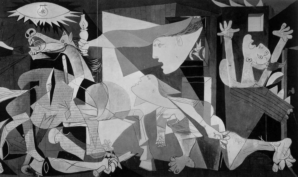 Guernica, de Pablo Picasso Em memória da cidade basca bombardeada pela aviação alemã