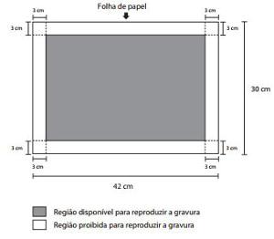 margem, conforme a Figura 2 90 A reprodução da gravura deve ocupar o máximo possível da região disponível, mantendo-se as