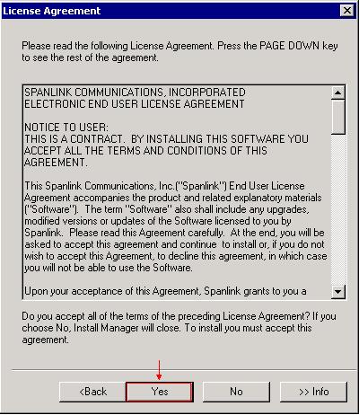 licença 12. Leia o contrato de licença. 13. Clique em Sim.