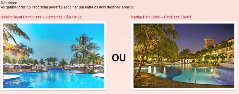 Serão 2 dias em um Resort, com hospedagem paga pela Mary Kay.