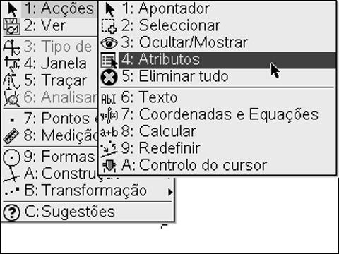 Esta instrução de texto permite também escrever texto numa posição do ecrã que pretenda. Vejamos agora como se pode alterar o traço dos segmentos.